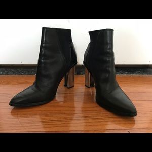 Aldo booties with silver heel